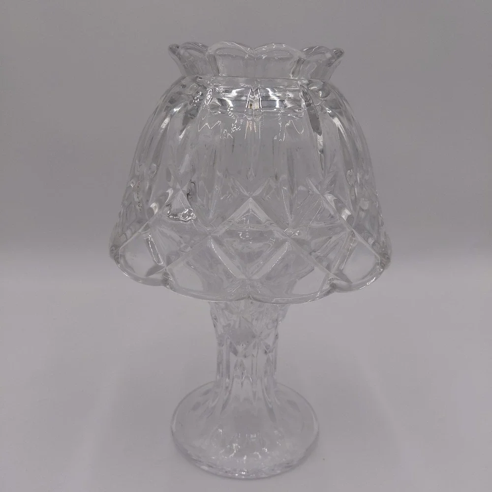 Vtg Crystal Fairy Lamp Candle Holder Clear Fifth Avenue? No Markings Whimsical